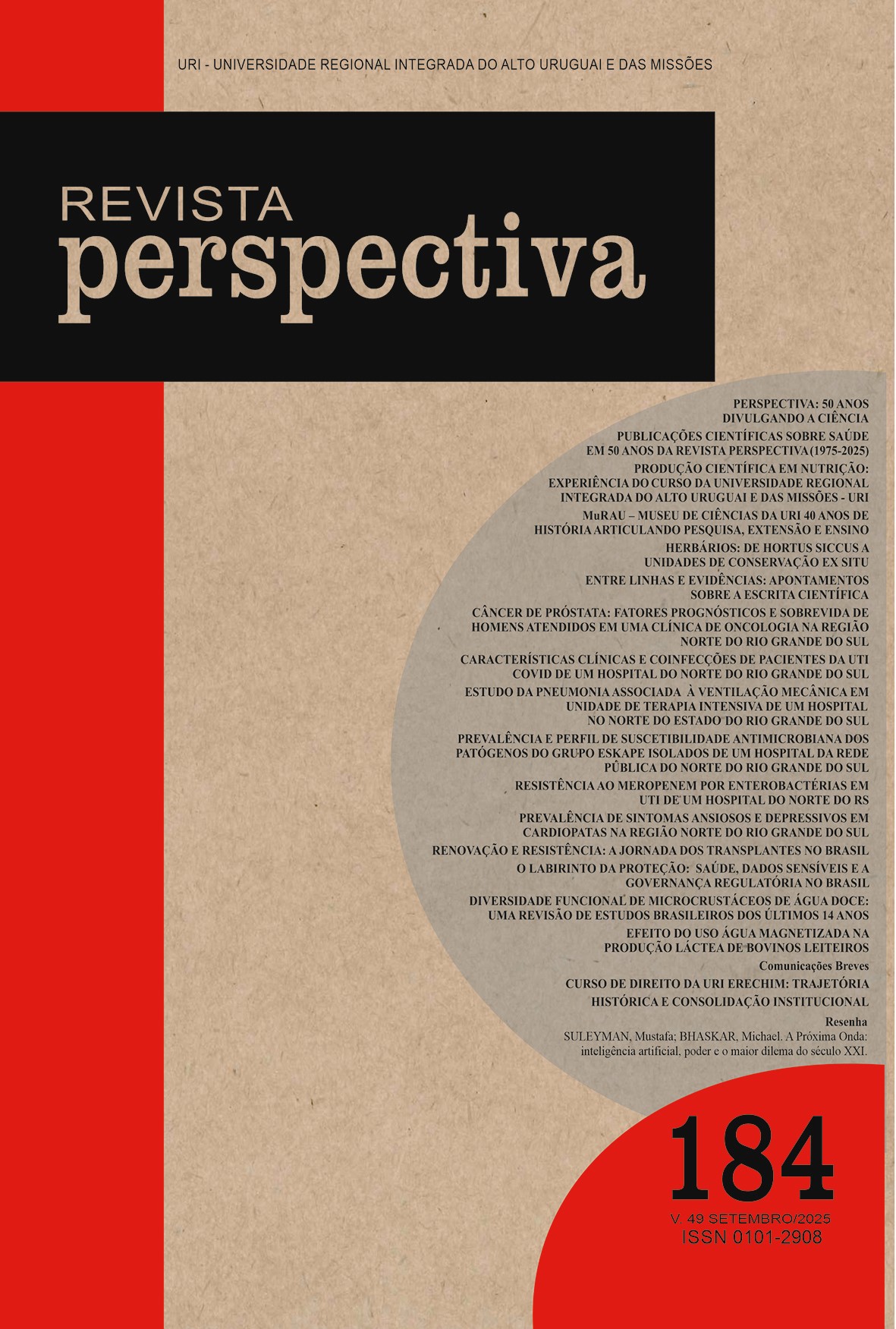 					Visualizar v. 49 n. 184 (2025): Edição 50 Anos da Revista Perspectiva
				